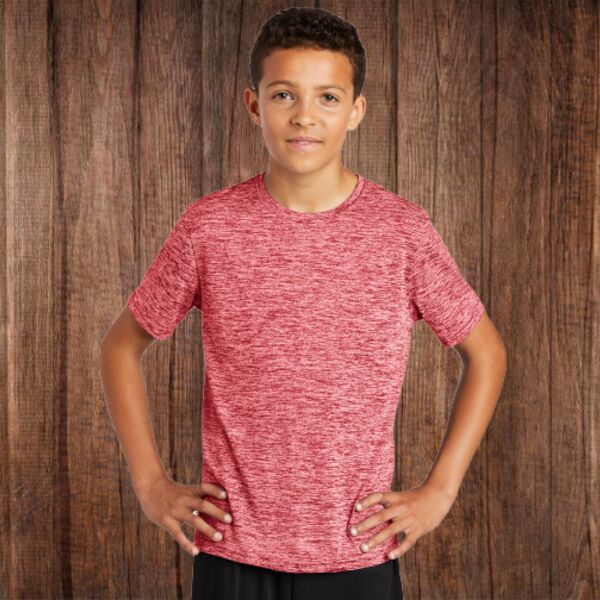 YST390 Youth PosiCharge Electric Heather Tee Thumbnail
